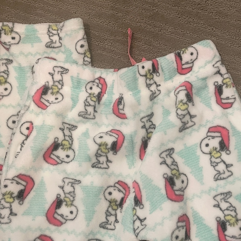Snoopy Print Fleece Pants
